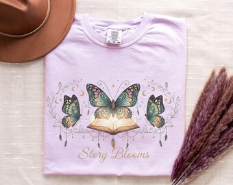 Butterfly T-Shirt | Mystical Book Lover Gift | Bohemian Reader Shirt | Whimsical Nature Tee
