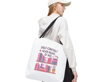 Book Lover Tote Bag: I Have No Shelf-Control Design, Reader Gift