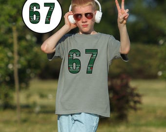 Kids 67 Shirt Comfort Colors, Ugly Christmas Sweater Tee for Boys Girls