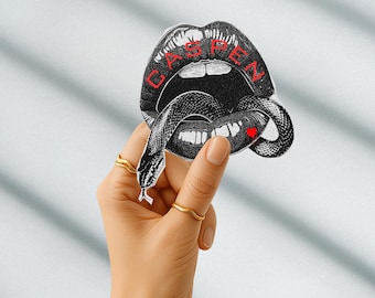 Serpent Basilisk Kiss Gothic Sticker