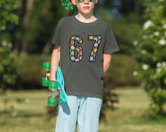 Kids 67 Meme Shirt: Comfort Colors Graphic Tee