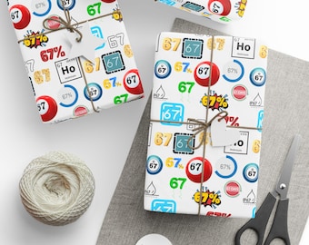 67 Meme Wrapping Paper | Funny Gift Wrap for Christmas, Birthdays & Meme Lovers