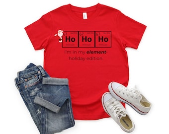 Funny 67 Science Christmas Shirt Kids: Periodic Table STEM Holiday