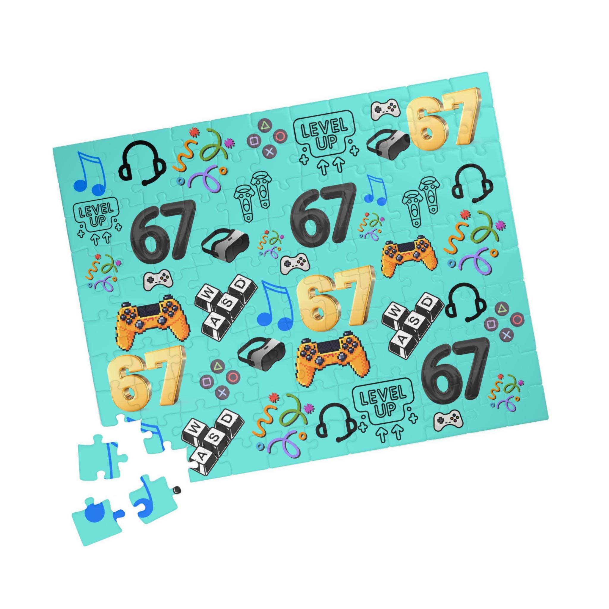 67 Gamer Puzzle Fun Gaming Gift for Teens & Kids