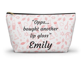 Personalized Bridesmaid Makeup Bag: Accessory Pouch, Cosmetic Organizer