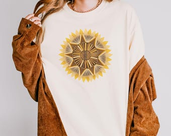 Sunflower Made of Books Shirt, Book Lover Gift, Reading Enthusiast Top,