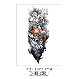 2 for 16.90. Large Full Arm Temporary Tattoo Sleeve – Custom Printed Body Art Sticker Realistic Waterproof Fake Tattoo.