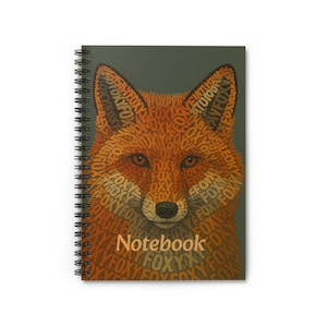 Foxy Fox - Caderno espiral com tema de raposa - Diário de animais fofos, material de papelaria para a volta às aulas, presente para quem ama a natureza