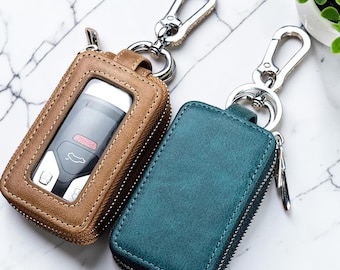 Mini Leather Key & Coin Wallet – Compact Slim Essential