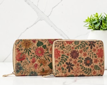 Boho Cork Mini Wallet – Compact Card & Coin Holder