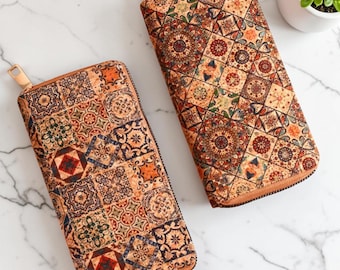Boho Cork Card Holder – Slim Compact Everyday Carry