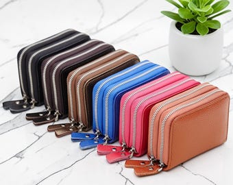 Leather Card & Coin Wallet – Slim Compact Everyday Carry