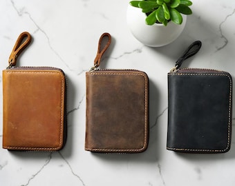 Vintage Leather Wallet – Slim Card Holder, Daily Carry