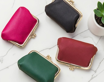 Cowhide Leather Wallet – Slim Card & Coin Holder