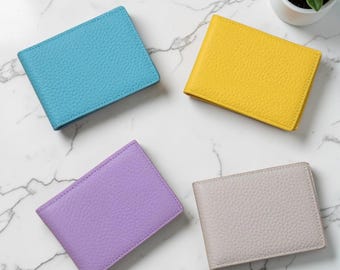 Slim Genuine Leather Bifold Wallet – Everyday ID Window & Card Holder