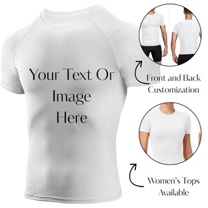 Custom Rash Guards / Personalized Work out Compression Tops / Athletic Attire / BJJ & MMA Shirts