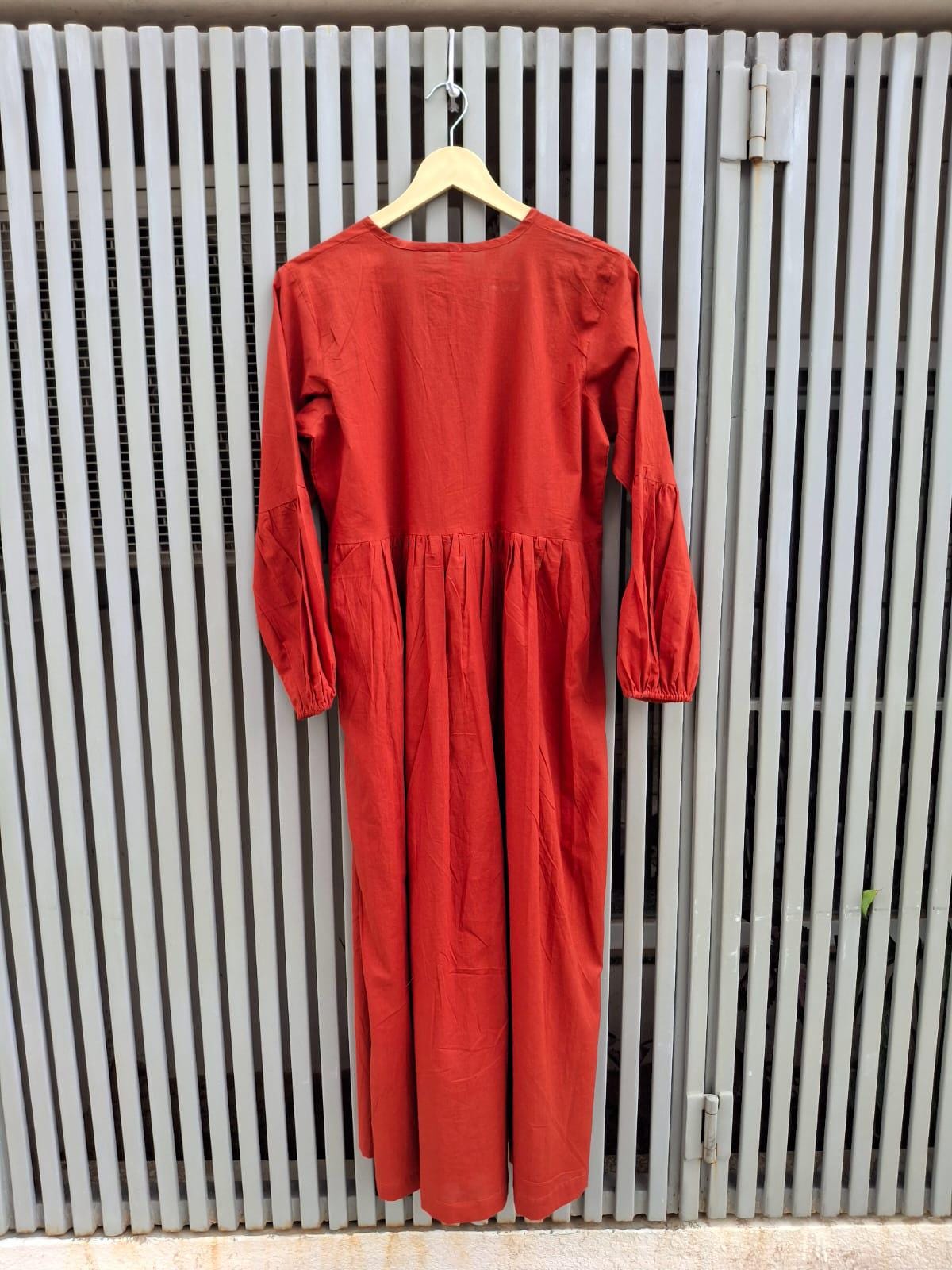 red long sleeve peasant dress Red Dress, Cottagecore, Peasant Mexican, CottageGoth Dress, Gypsy Ruffle Dress, C4673 LotusTraders Made to Order Red 3X