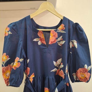 Hand Block Printed Cotton Dresses Multi Color Womens Clothing Summer Dressmaking Handmade Boho Style Floral Lightweight Dresses
