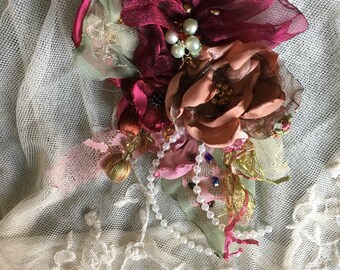Spring petals flower shabby chic Brooch