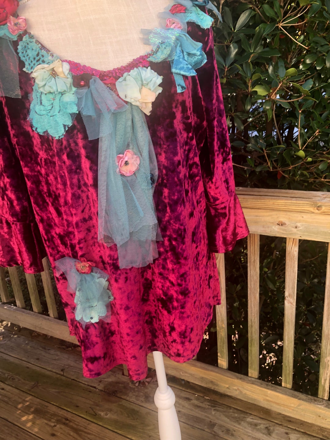 Boho Chabby Chic Wearable Art Blouse Etsy