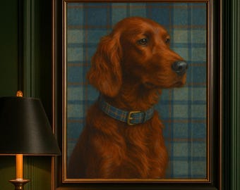 Setter Dog Portrait Print: British Countryside Art (Digital Download)