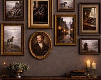Old World Library Wall Art Set | Ralph Lauren Style | Vintage Style Digital Download