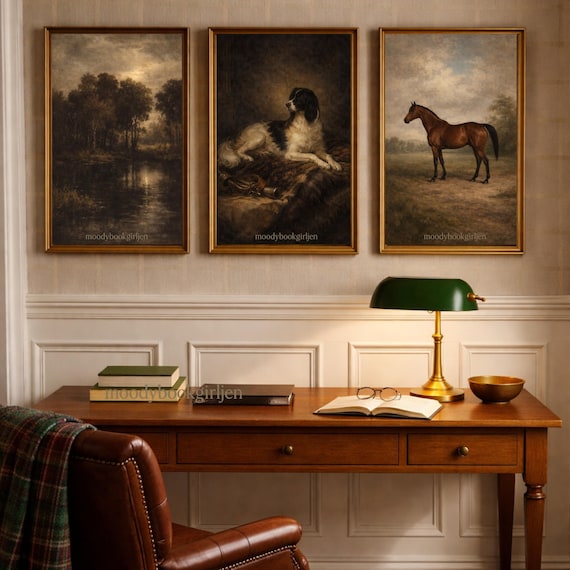 Vintage Equestrian Gallery Wall Set, Ralph Lauren Style Art (Digital Prints)
