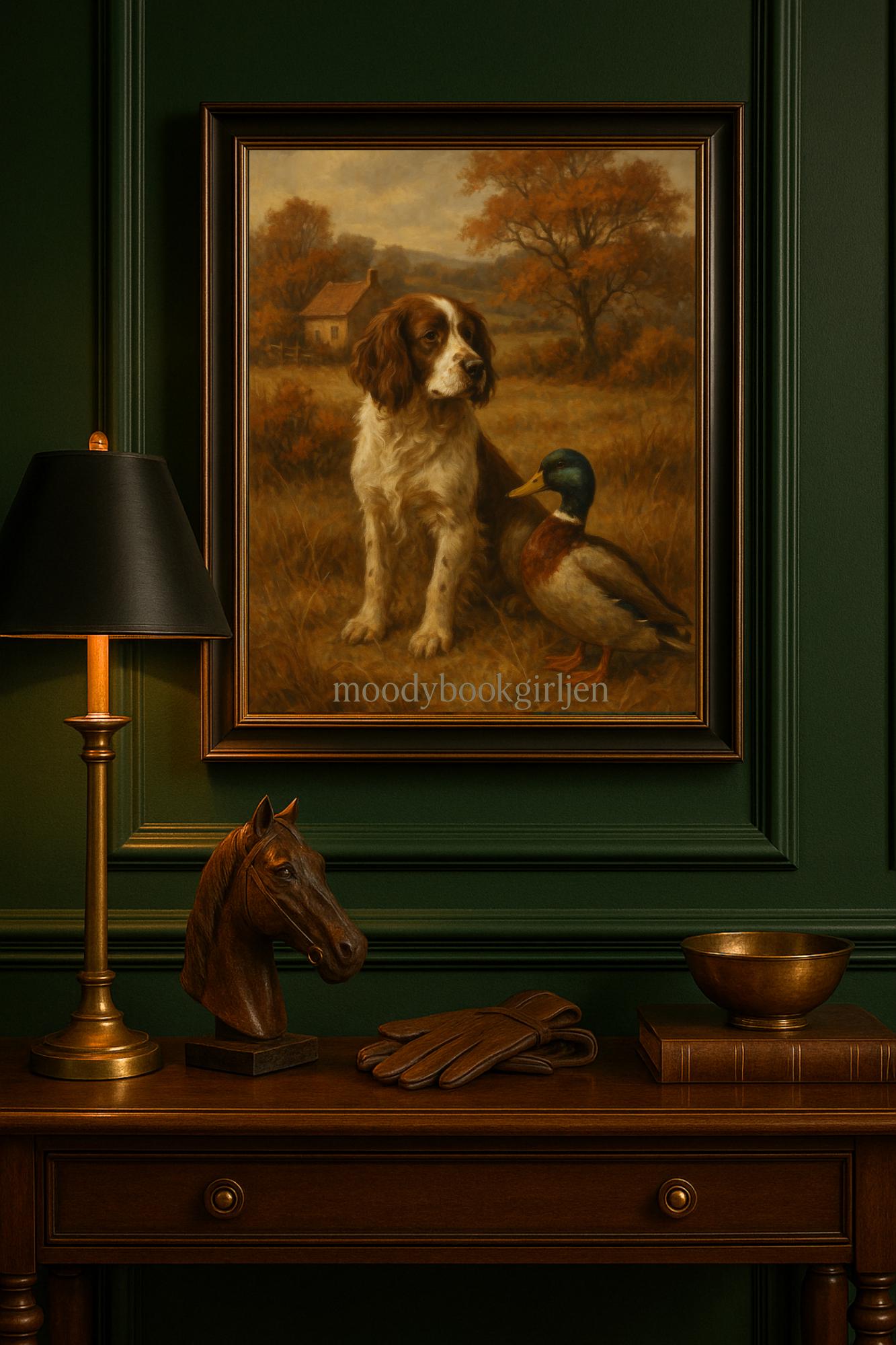 British Countryside Spaniel & Duck Print | Ralph Lauren Sporting