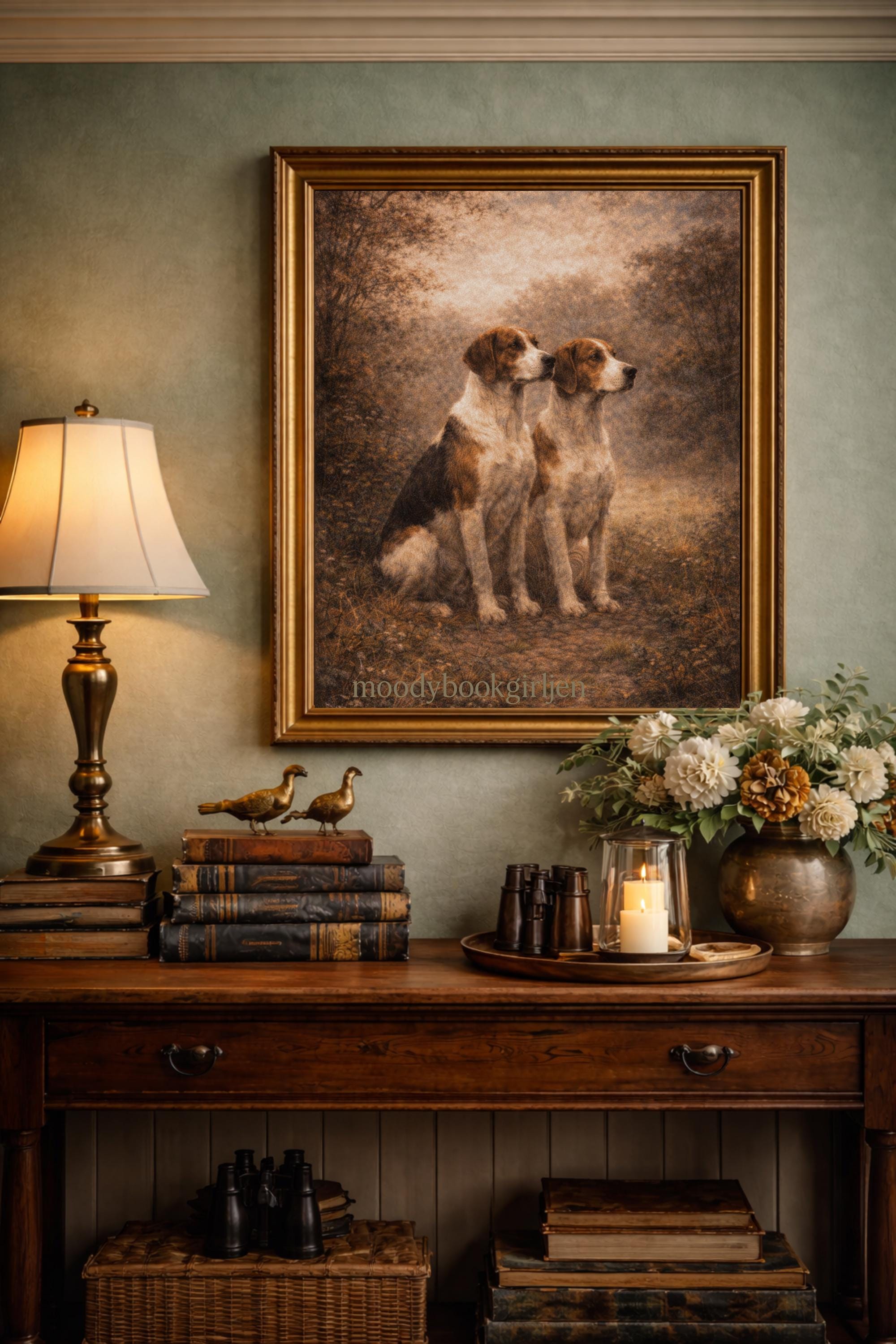 English Country Gallery Wall - Ralph Lauren Style Sporting Art