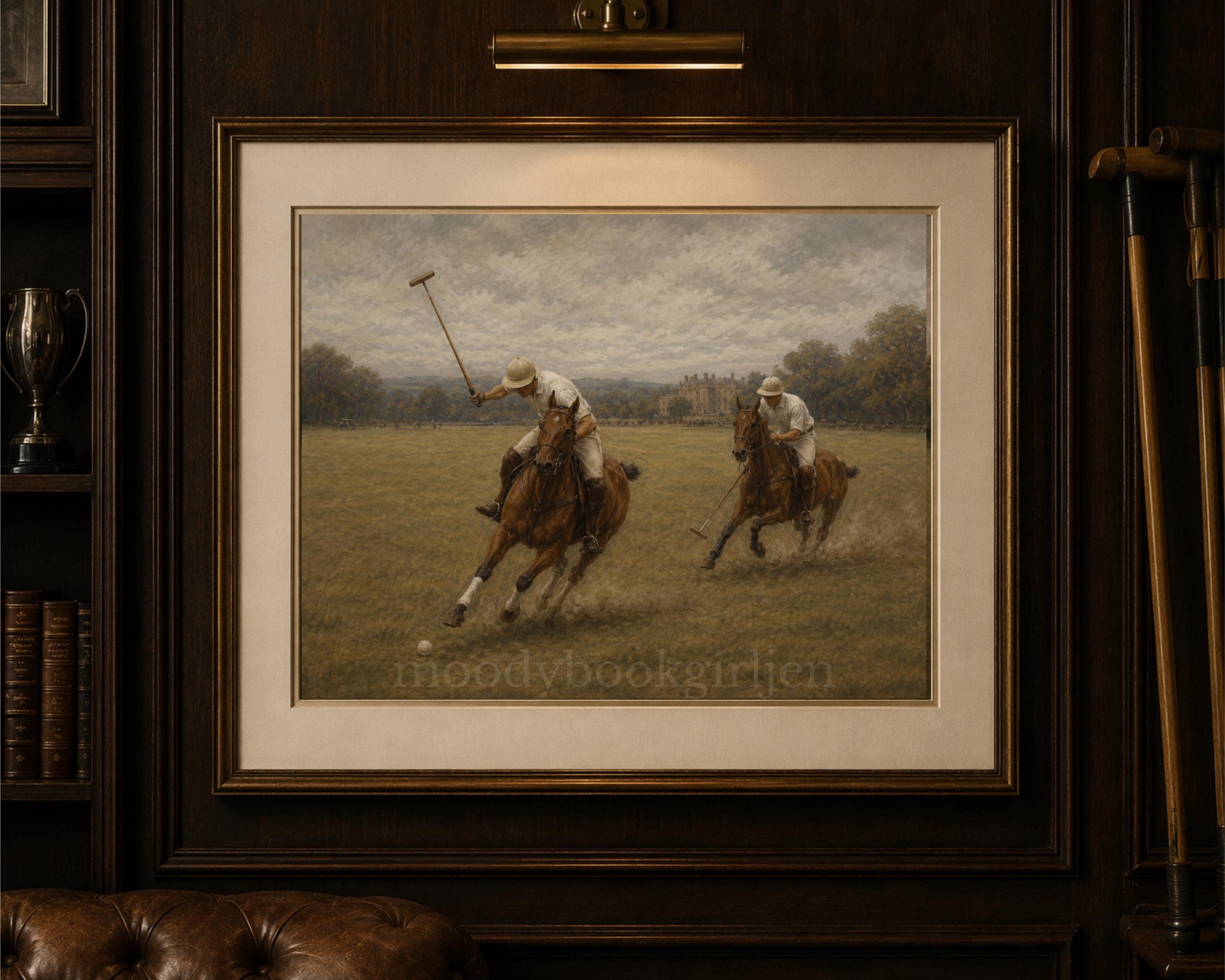 Vintage Style Polo Wall Art Print, Country Club Artwork, Ralph