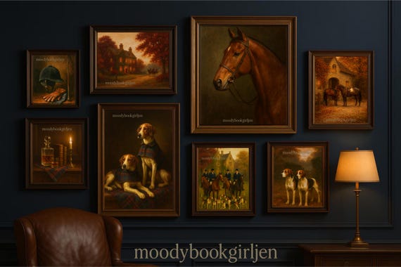 Ralph Lauren Inspired Country Club Prints: Equestrian, Manor House Gallery Wall