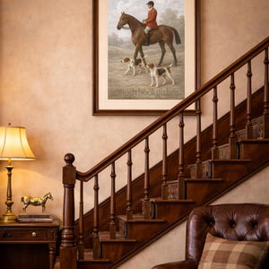 Equestrian English Scene Print | British Countryside | British Country Club (Digital Download) image 6