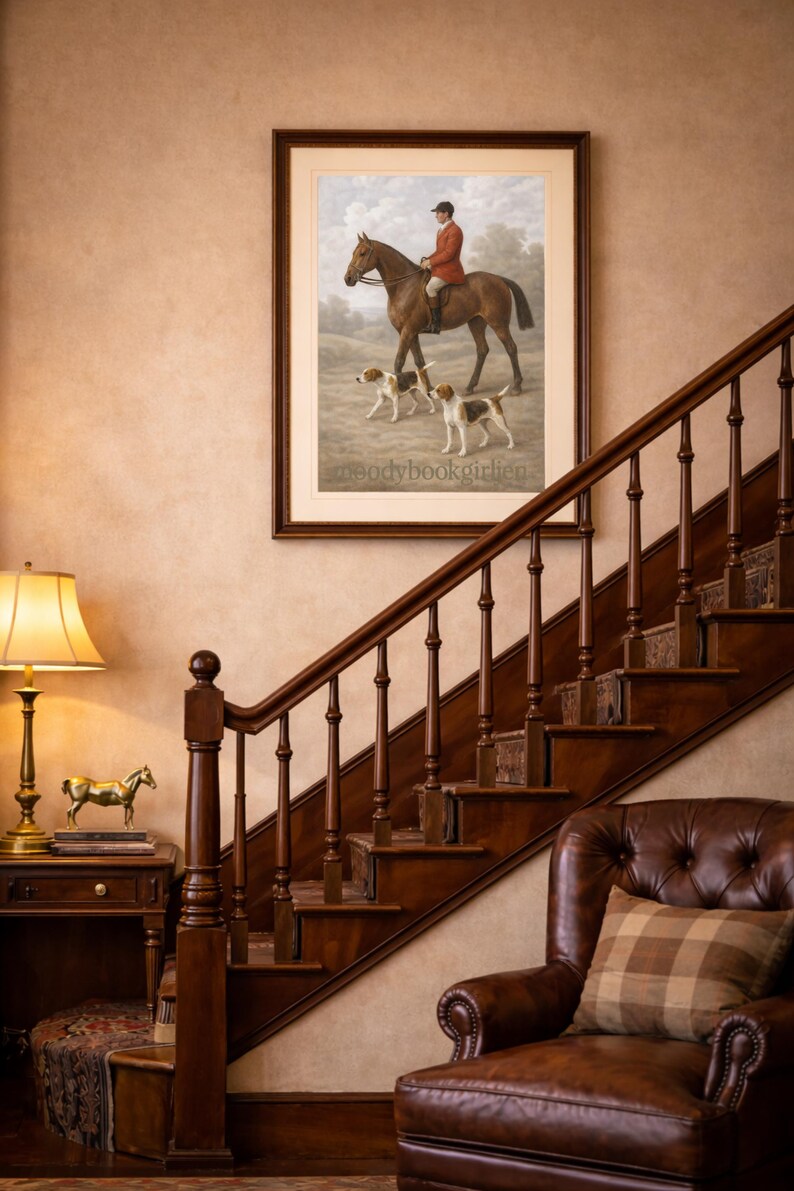 Equestrian English Scene Print | British Countryside | British Country Club (Digital Download) image 6