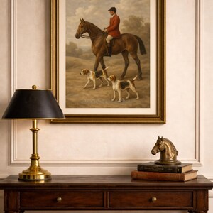Equestrian English Scene Print | British Countryside | British Country Club (Digital Download) image 2