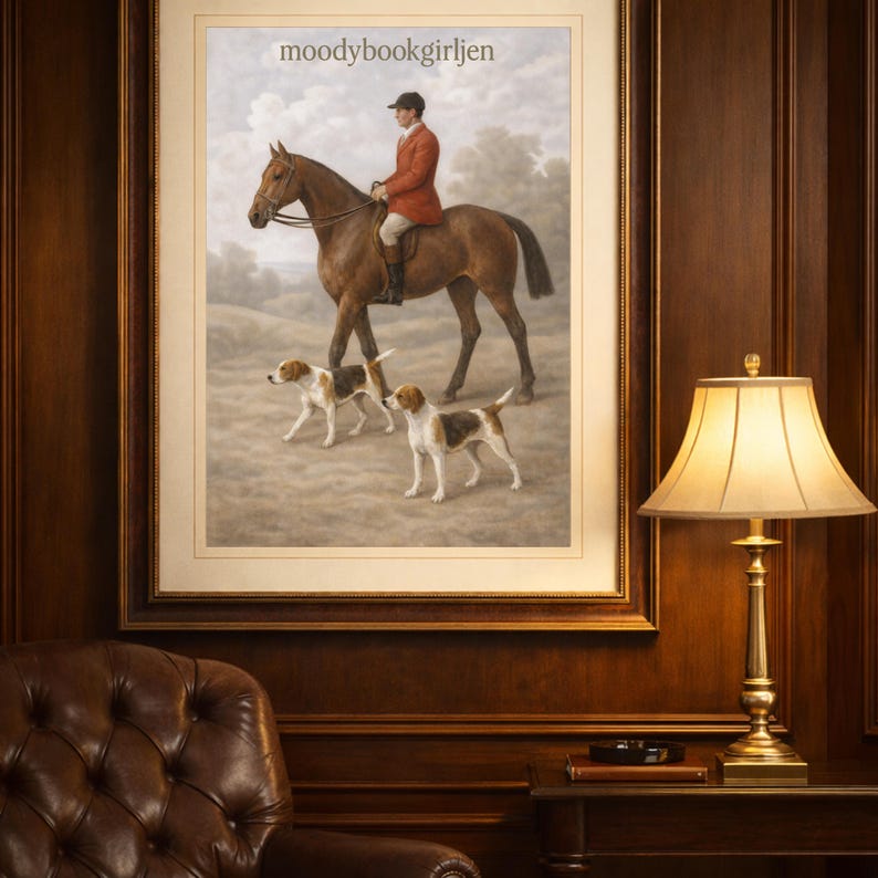 Equestrian English Scene Print | British Countryside | British Country Club (Digital Download) image 4