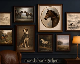 Engelsk egendom Hund & Häst Tavelväggsset – Ralph Lauren-inspirerat ridkonstpaket