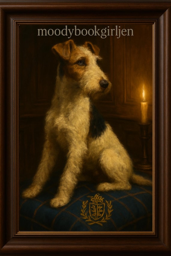 Ralph Lauren Style Fox Terrier Print | Equestrian Dog Portrait