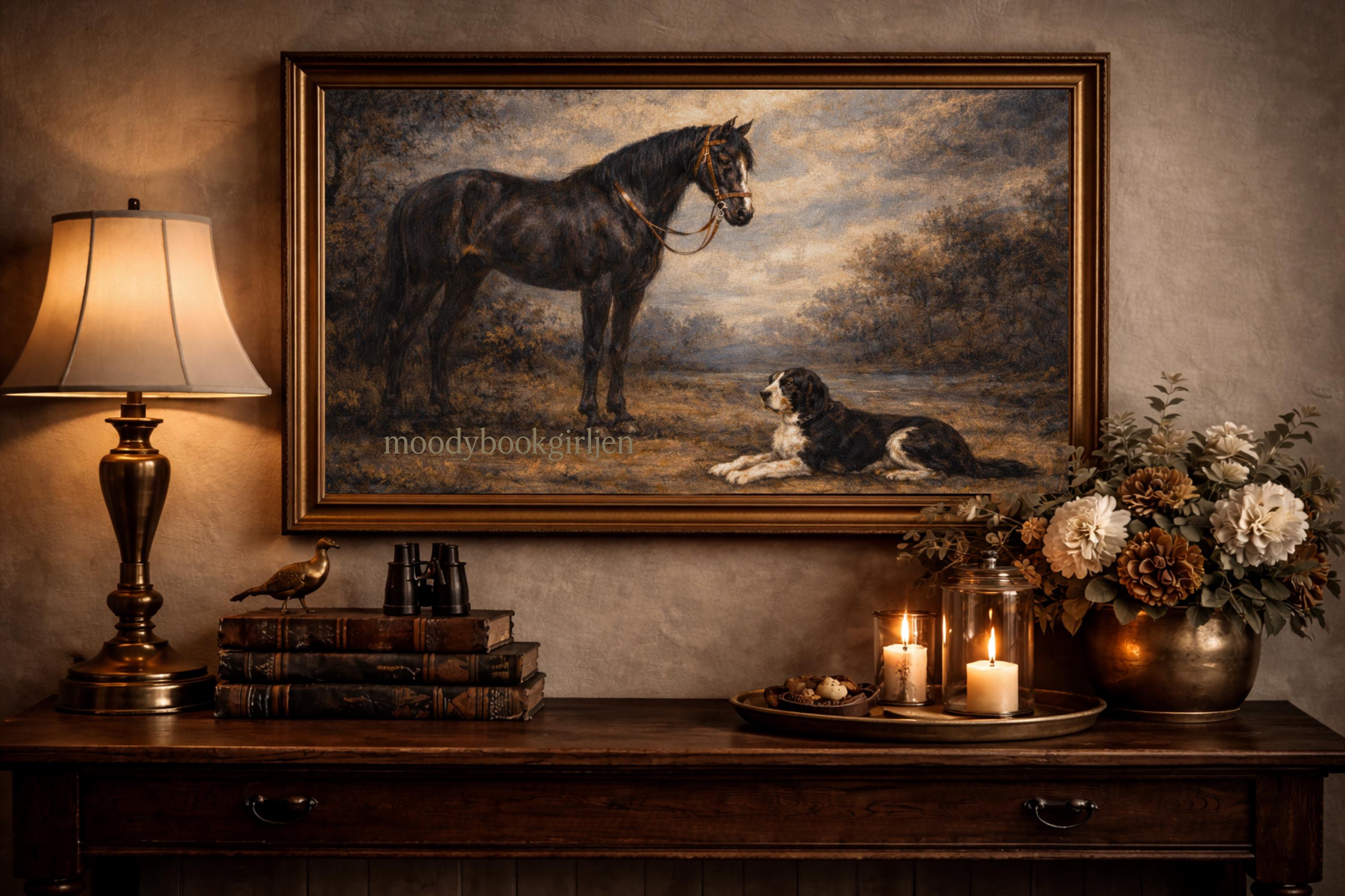 英国製ラルフローレン ヴィンテージ絵皿3枚セット 壁掛け 馬と猟犬 カントリー English Country Gallery Wall - Ralph Lauren Style Sporting Art