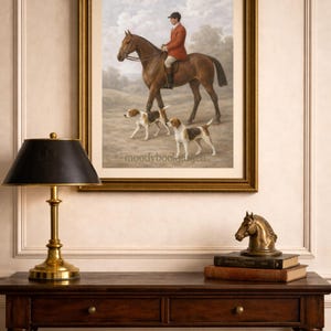 Equestrian English Scene Print | British Countryside | British Country Club (Digital Download) image 5