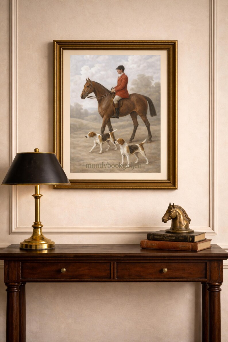 Equestrian English Scene Print | British Countryside | British Country Club (Digital Download) image 5