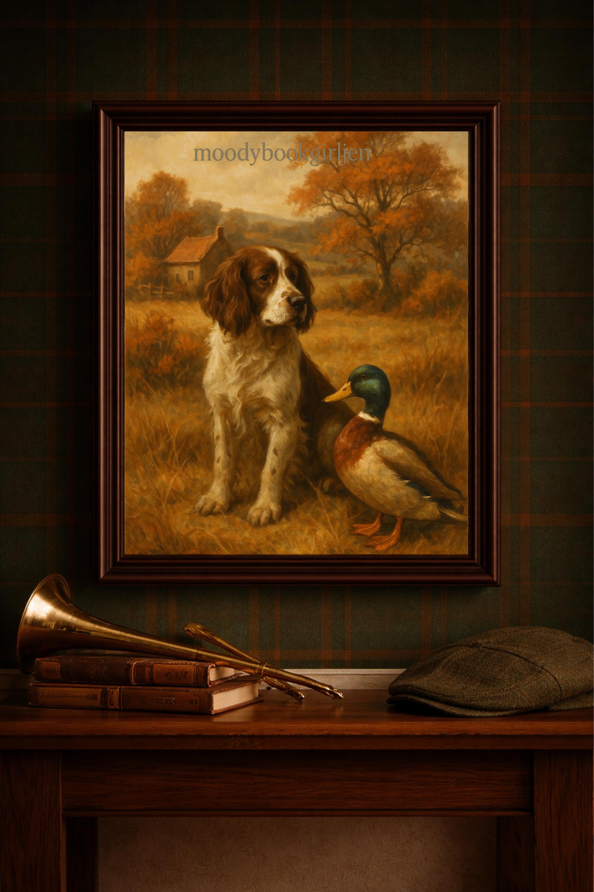 British Countryside Spaniel & Duck Print | Ralph Lauren Sporting