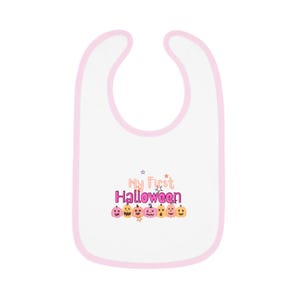 Mein erstes Halloween-Baby-Lätzchen, entzückendes Baby-Lätzchen, Halloween-Fütterungs-Lätzchen, niedliches Säuglingslätzchen, Feiertagsgeschenk für Neugeborene
