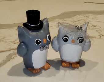 Custom Owl Wedding Cake Toppers - Personalized