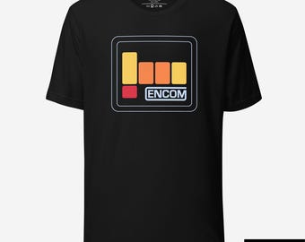 Camiseta gráfica inspirada en TRON: Panel de control MCP de Dillinger, cita de fin de línea