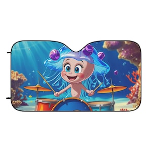 Mermaid Car Sun Shades: Whimsical UV Protection Auto Accessory