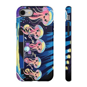 Jellyfish Phone Case: Marine Life Design - Impact Resistant