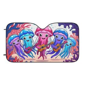 Kawaii Jellyfish Car Sun Shades: Fun Summer Vehicle Protection