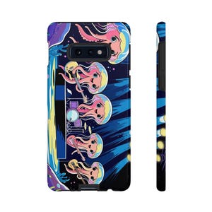 Colorful Jellyfish Phone Case: Underwater Art, Impact Resistant