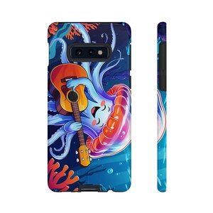 Jellyfish Guitar Phone Case: Ocean Music Lover Gift
