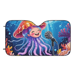 Jellyfish Car Sun Shades: Fun Beach Theme, UV Protection